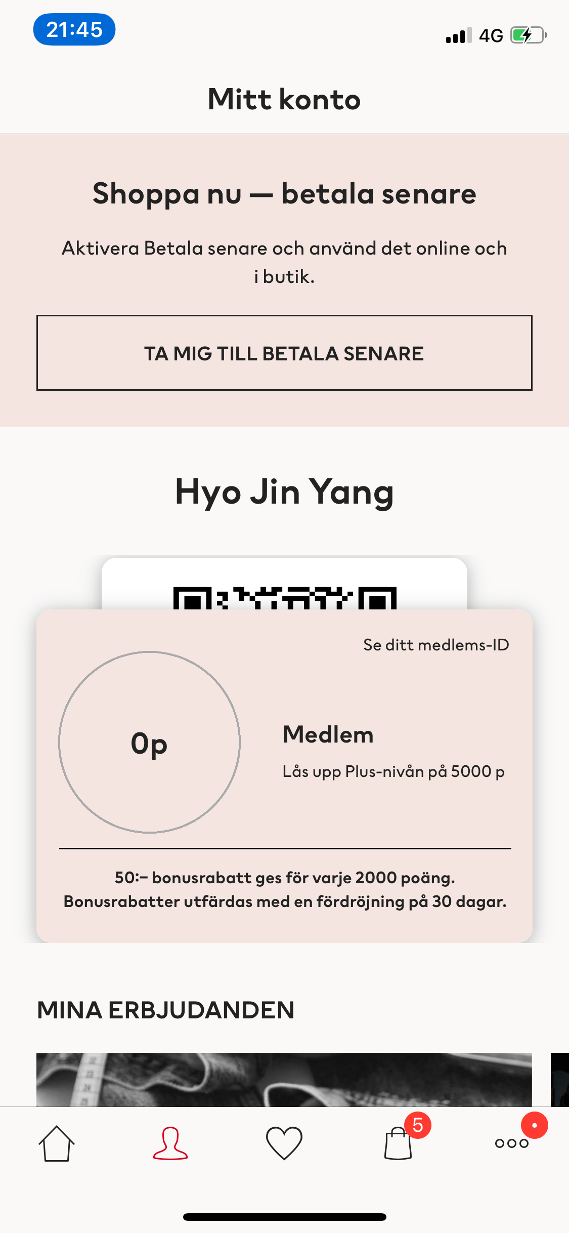 H&M membership design